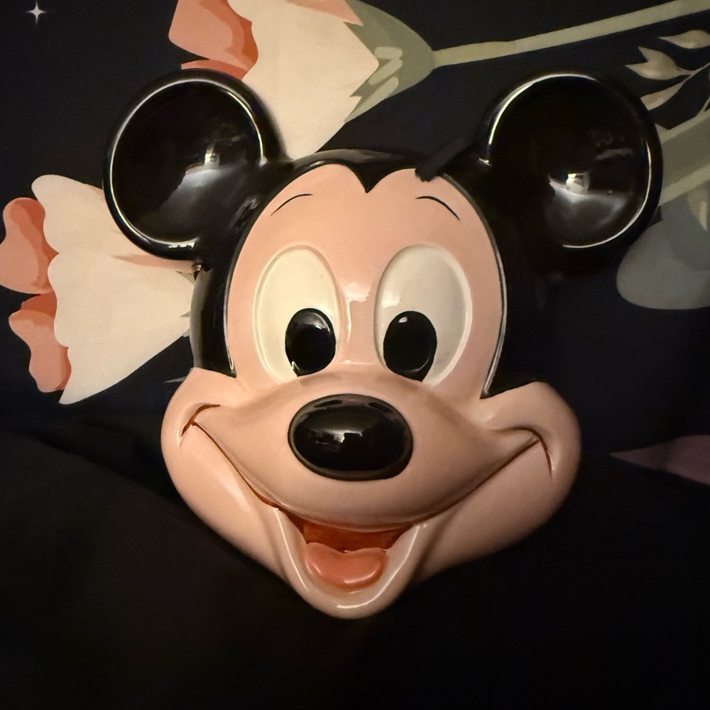 Disney Mickey Mouse Pink & Black Wall Decor Mask